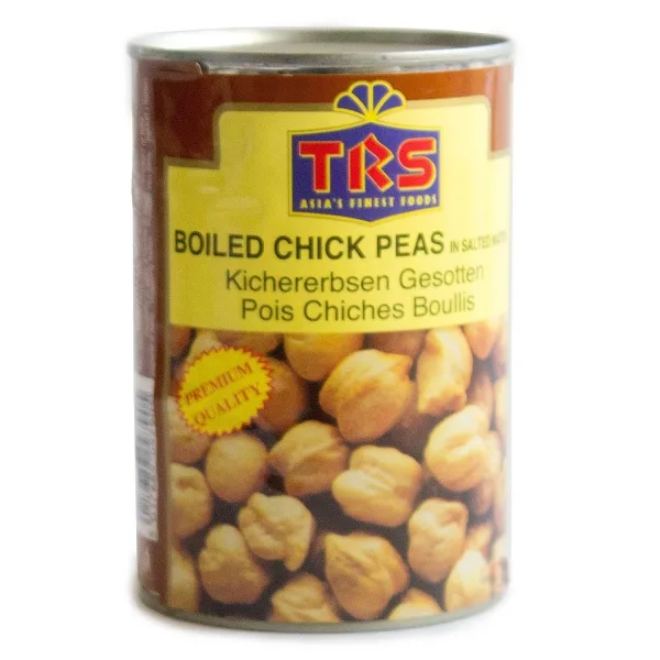 Pois chiches bouillis 400g pour cuisine indienne Pois chiches bouillis 400g pour cuisine indienne
